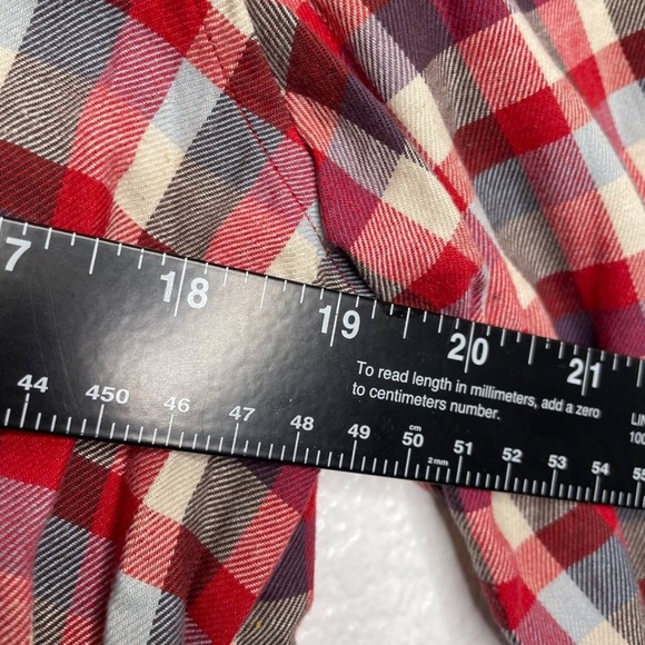Ben Sherman Mens Red White Blue Plaid Button Down Long Sleeve Shirt Small - Picture 6 of 16